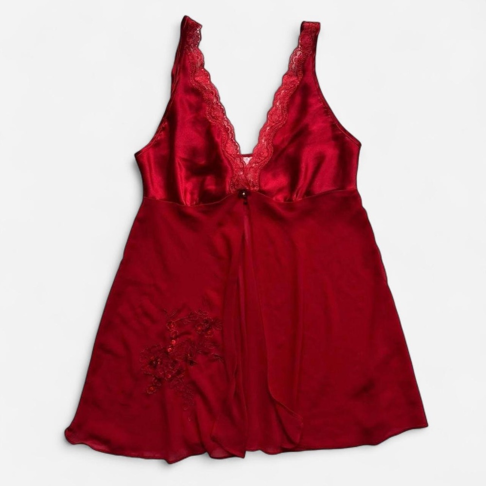 Secret‎ Treasures Vintage Red Slip Lingerie